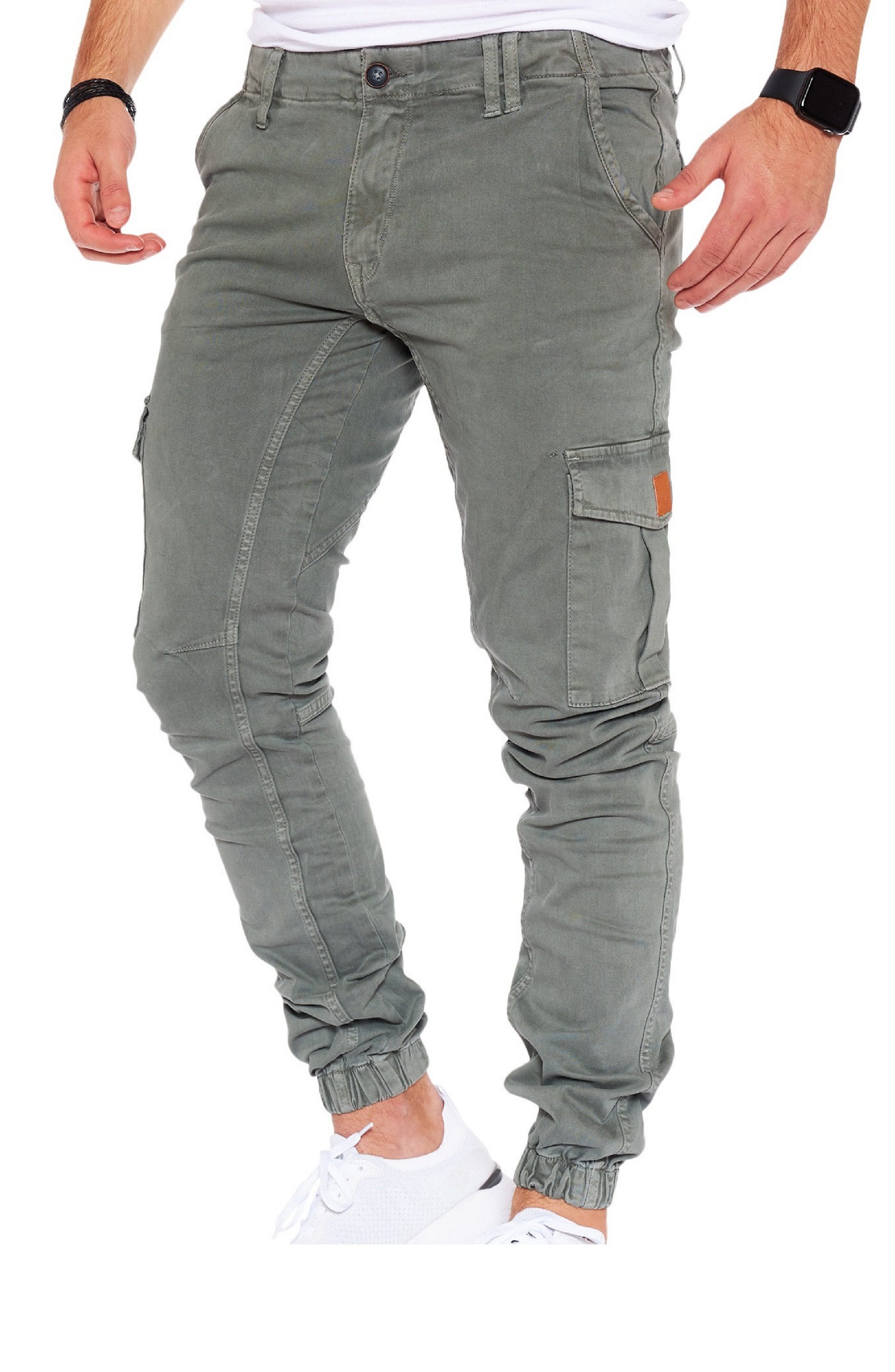 Styleko Chinohose Slim fit Cargohose Herren günstig online kaufen