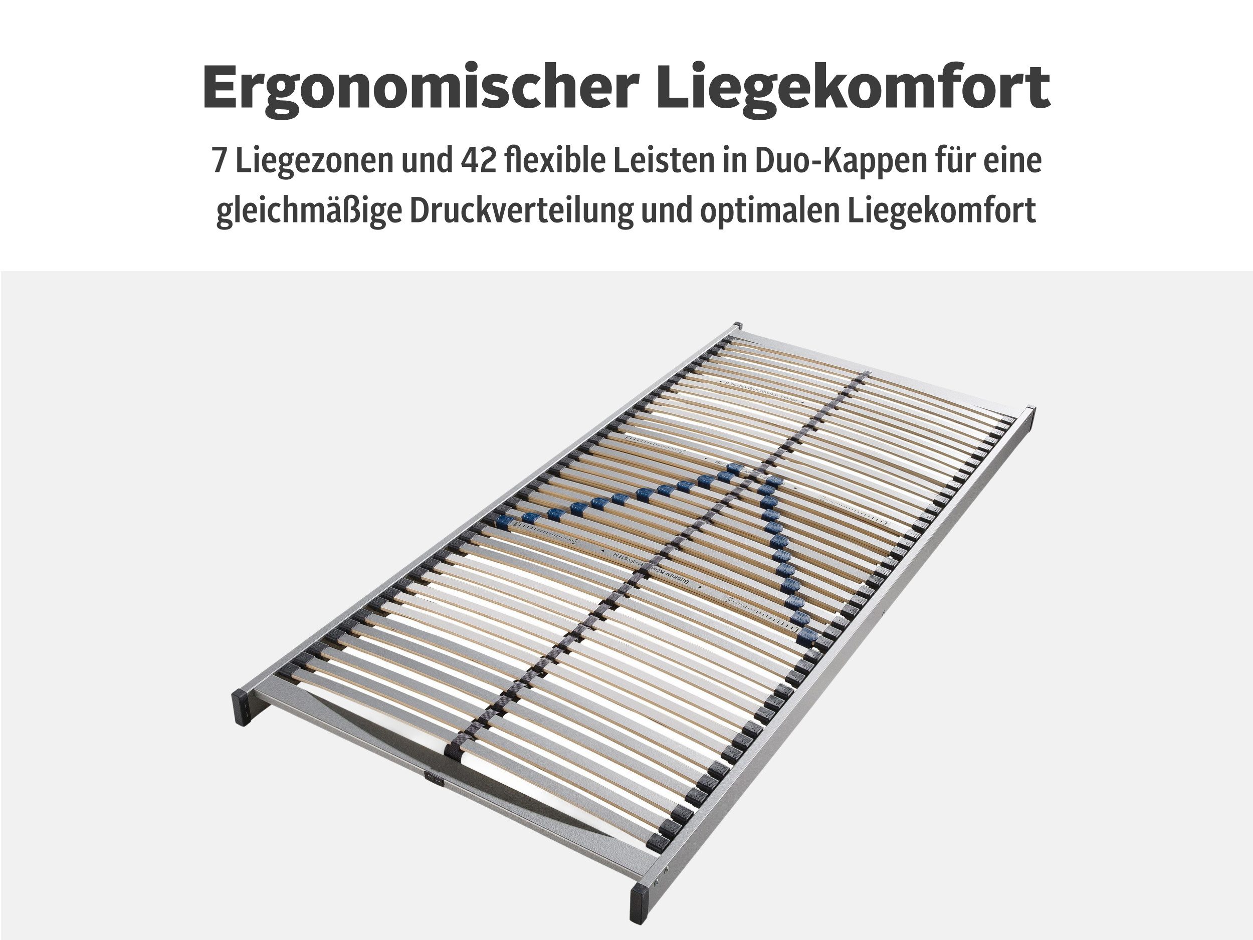 Lattenrost Tronfjell, 90x200, 140x200 cm und weiteren Größen, OTTO home, Kopfteil nicht verstellbar, Fußteil nicht verstellbar, Lattenrost für alle Matratzen, langlebig, ergonomisch, 7-Zonen