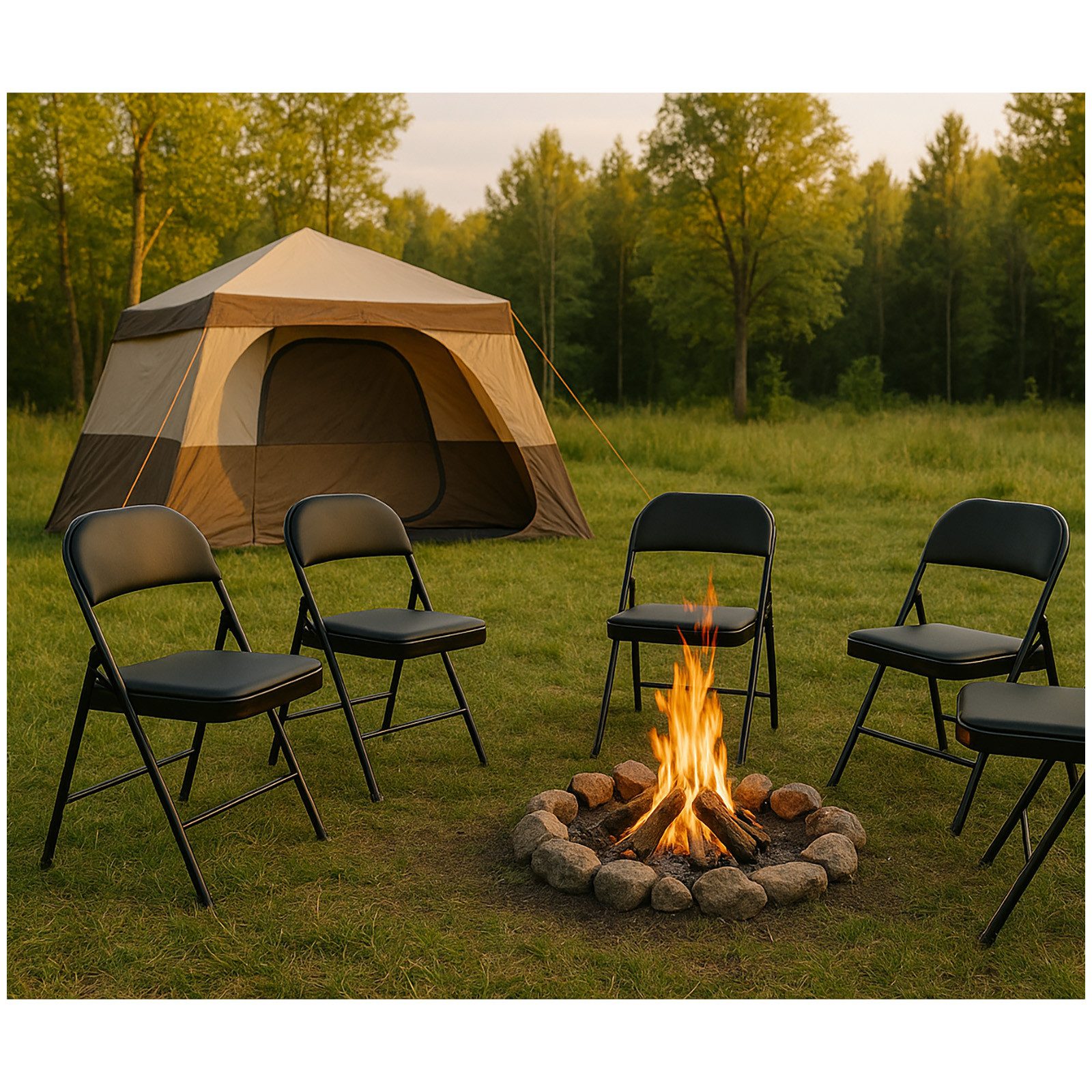 HTI-Living Klappstuhl 4er Set Klappstühle mit Polsterung (Set, 4 St), Gästestuhl Familienfeiern Firmenveranstaltungen