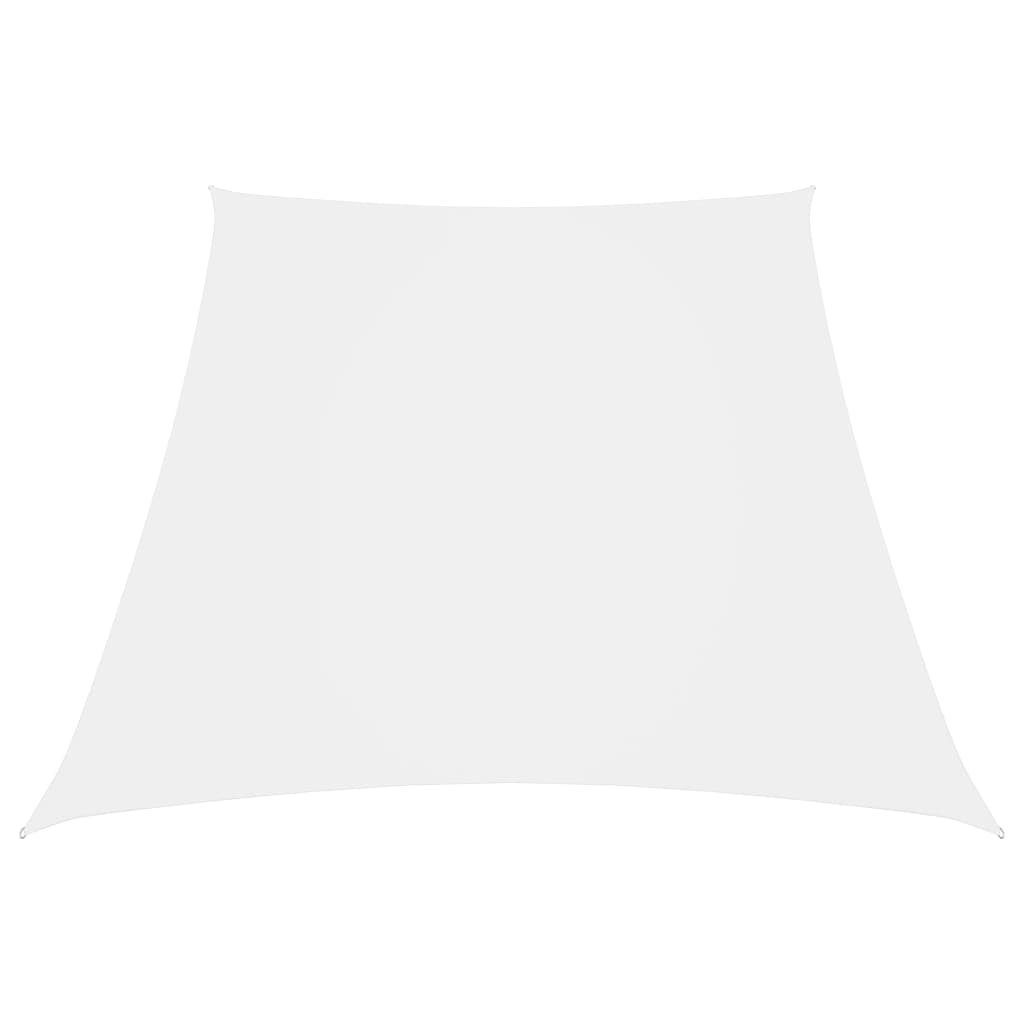 vidaXL Sonnensegel Sonnensegel Oxford-Gewebe Trapezförmig 3/5x4 m Weiß, (1-tlg)