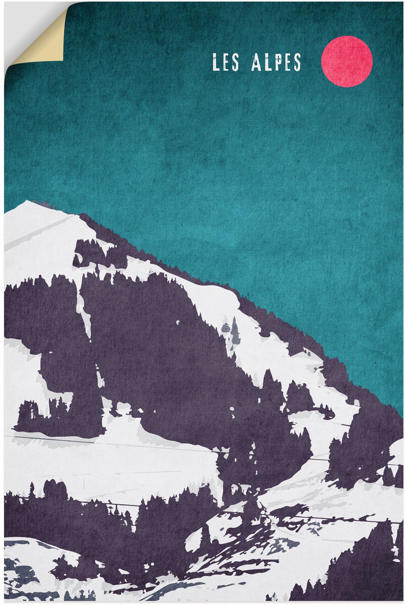 (1 in Leinwandbild, oder & Alpenbilder als Berge versch. Wandaufkleber Alubild, Poster Wandbild Artland Die St), Größen Alpen,