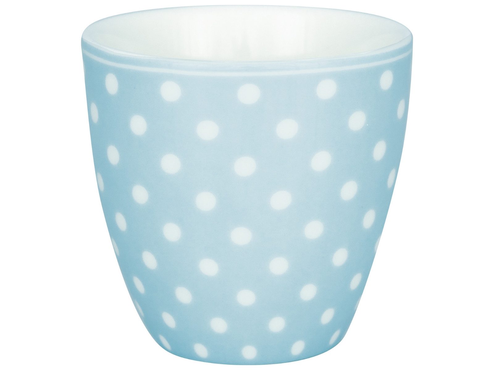 Greengate Espressotasse Dotty Mini Latte Cup pale blue 0,13l, Steingut