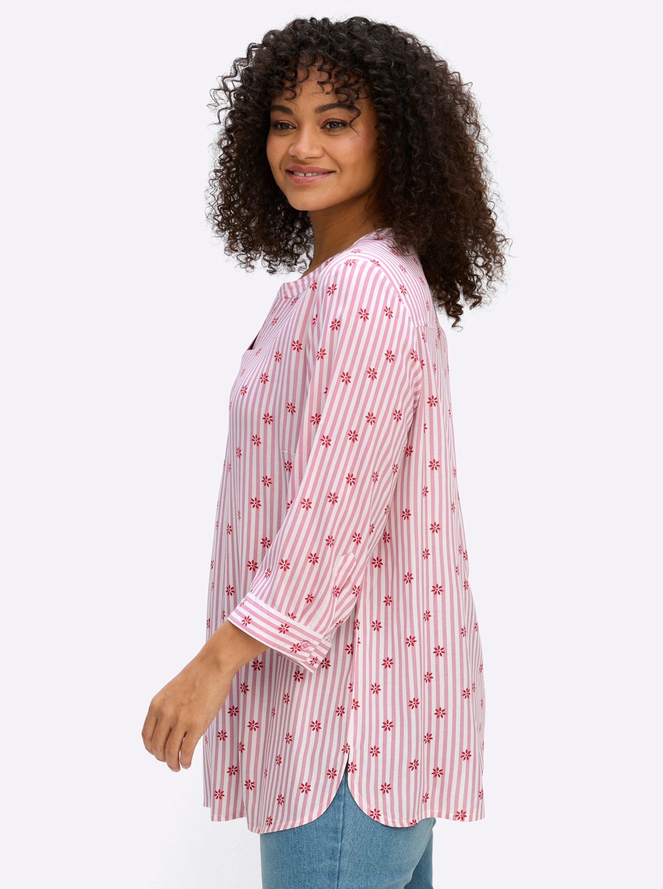 Sheego Klassische Bluse 3/4-Arm-Bluse 3/4-Arm