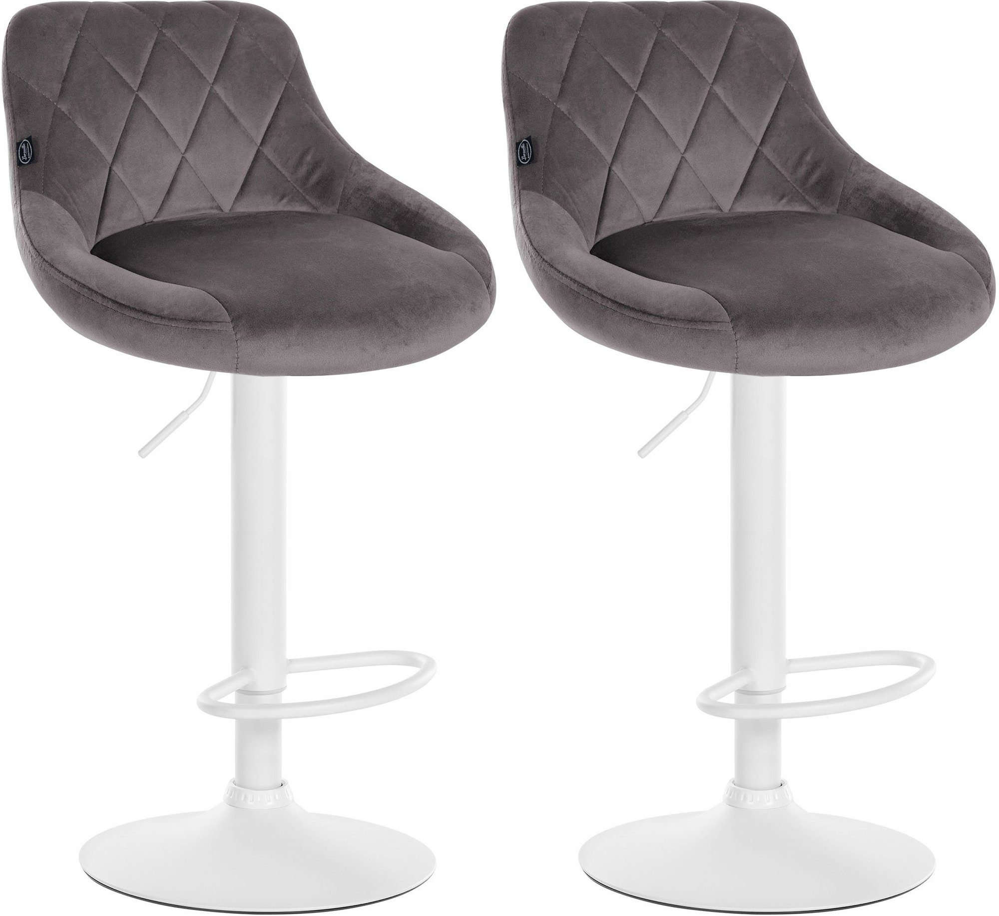 CLP Barhocker Lazio Samt (2er Set, günstig online kaufen