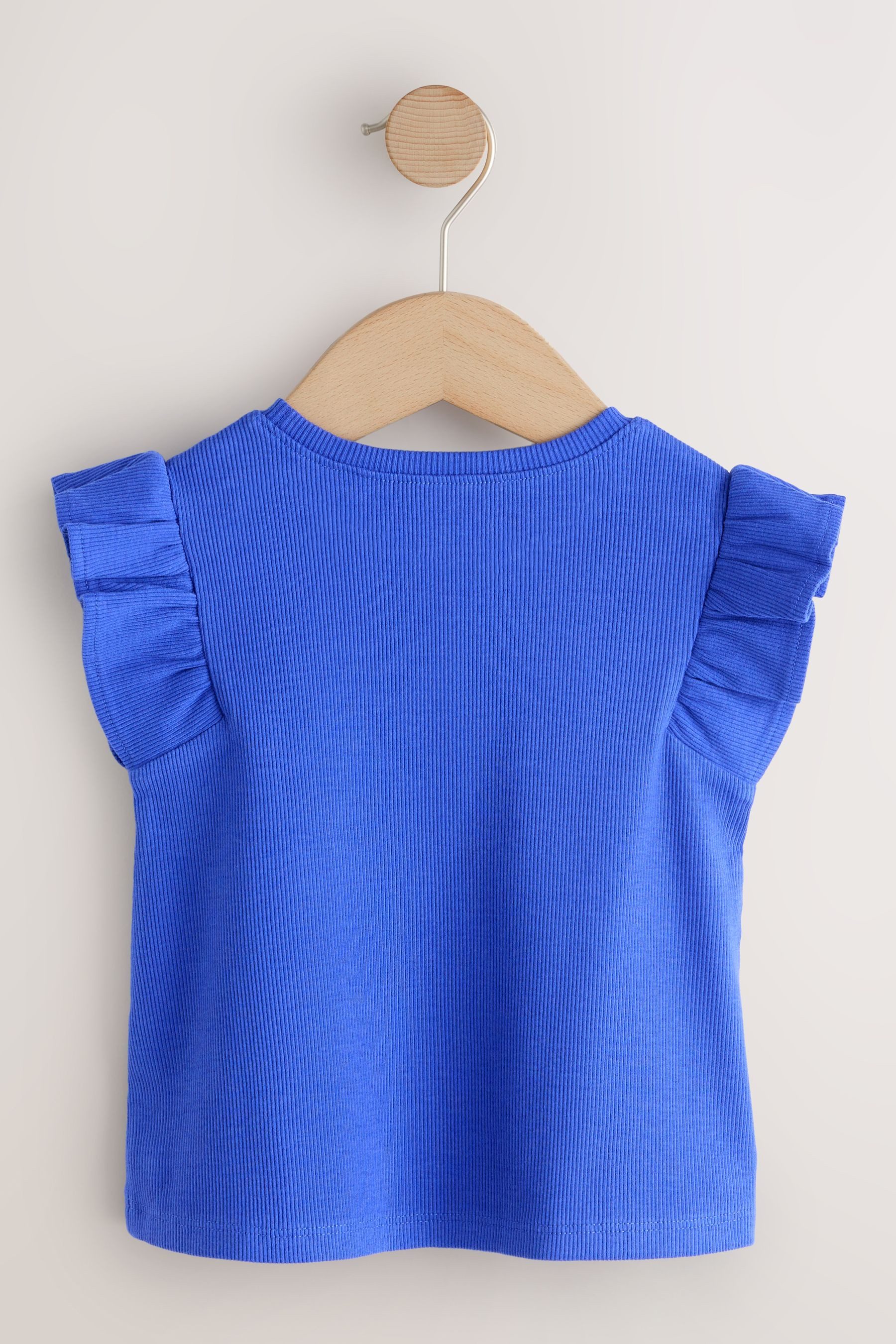 Next Langarmbluse Geripptes Trägertop mit Rüschen (1-tlg)