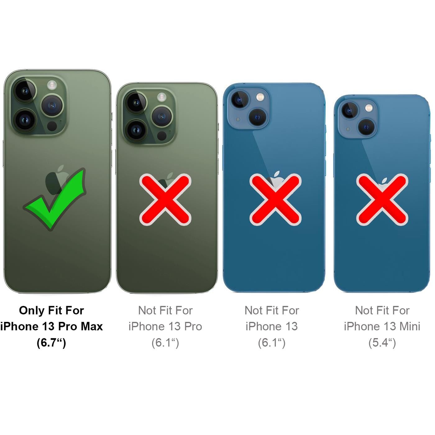 CoolGadget Handyhülle für Apple iPhone 13 Pro Max 6,7 Zoll, Kamera Schutz Hülle Silikon Hard Case Schutzhülle für Magsafe Zubehör