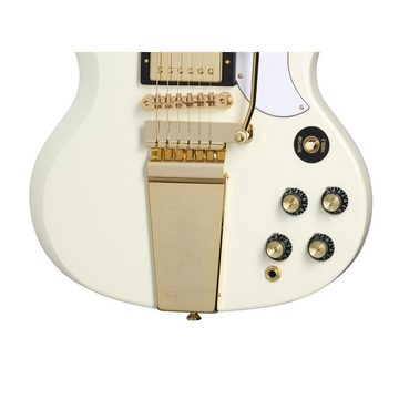 Epiphone E-Gitarre, 1963 Les Paul SG Custom with Maestro Vibrola Classic White - Single