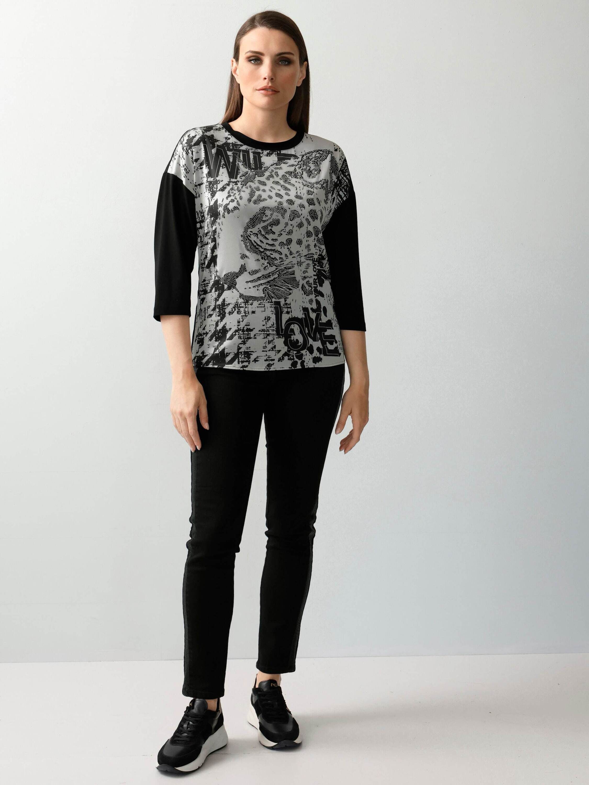 Alba Moda 3/4-Arm-Shirt Shirt mit platziertem Druck