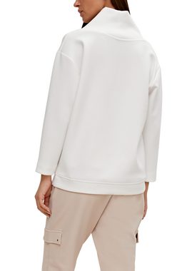 Comma Sweatshirt Interlockshirt mit Stehkragen