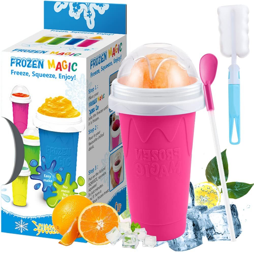 Bundviel Smoothie-Maker Slush Eis Becher Eis Maker Eisbecher Slushy Frozen Magic