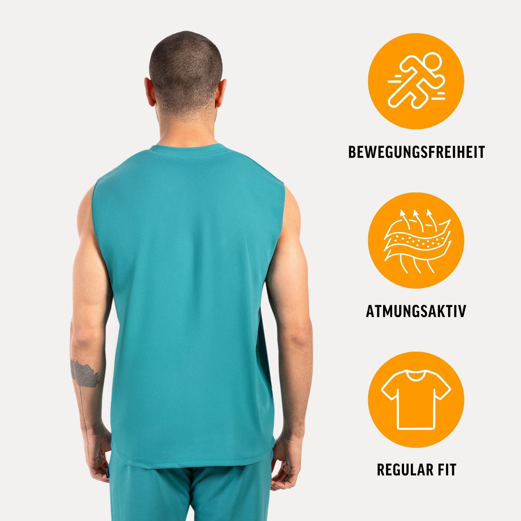 Smilodox Tanktop Xion, Ärmelloses Sportshirt 3D Rubber Print, Hohe Bewegungsfreiheit Minimalistisches Design Training Sport Freizeit Alltag Gym