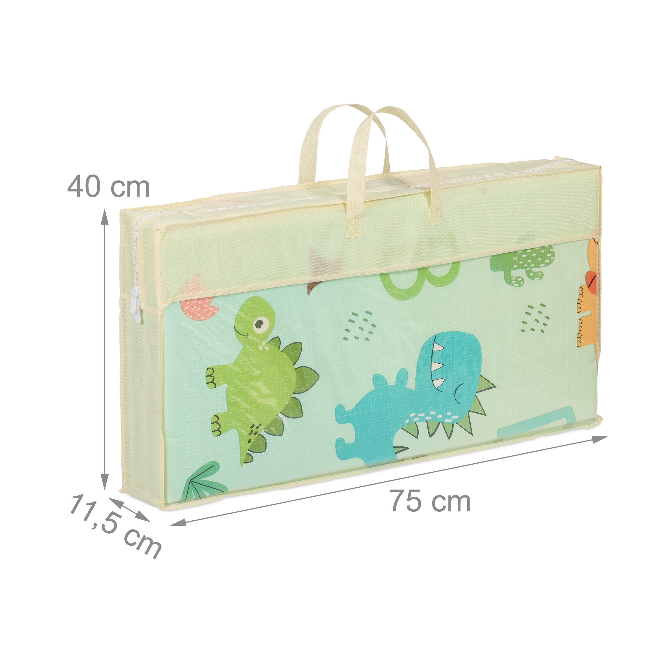relaxdays Spielmatte Faltbare Spielmatte Dinosaurier und Zug (1-St)