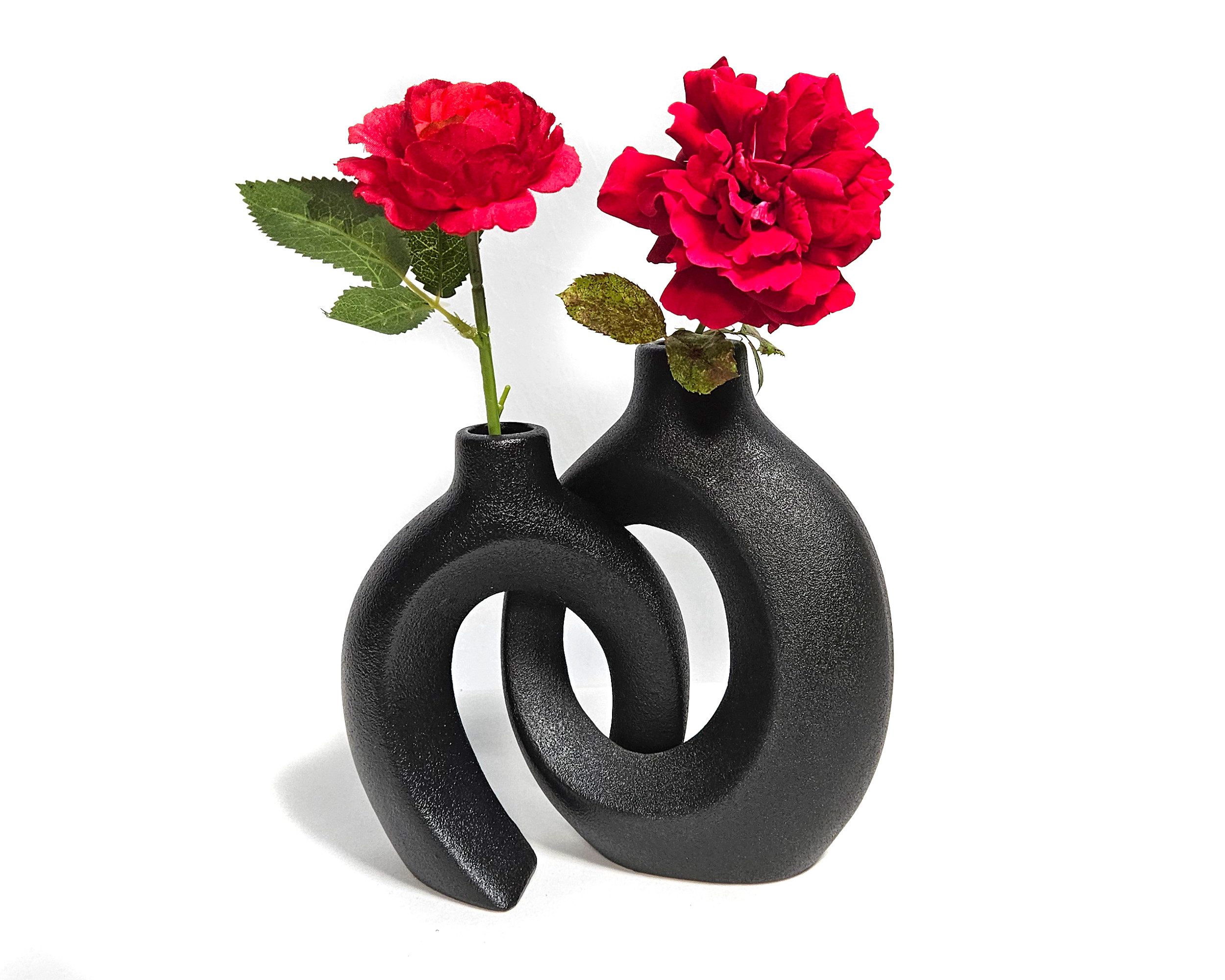 Yudu Tischvase 2-teiliges Vasen Set Blumenvase Dekovase Vase Romantik Desig günstig online kaufen