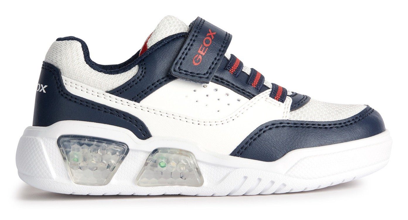 Blinkschuh BOY mit Wechselfußbett J navy-weiß Sneaker Geox ILLUMINUS