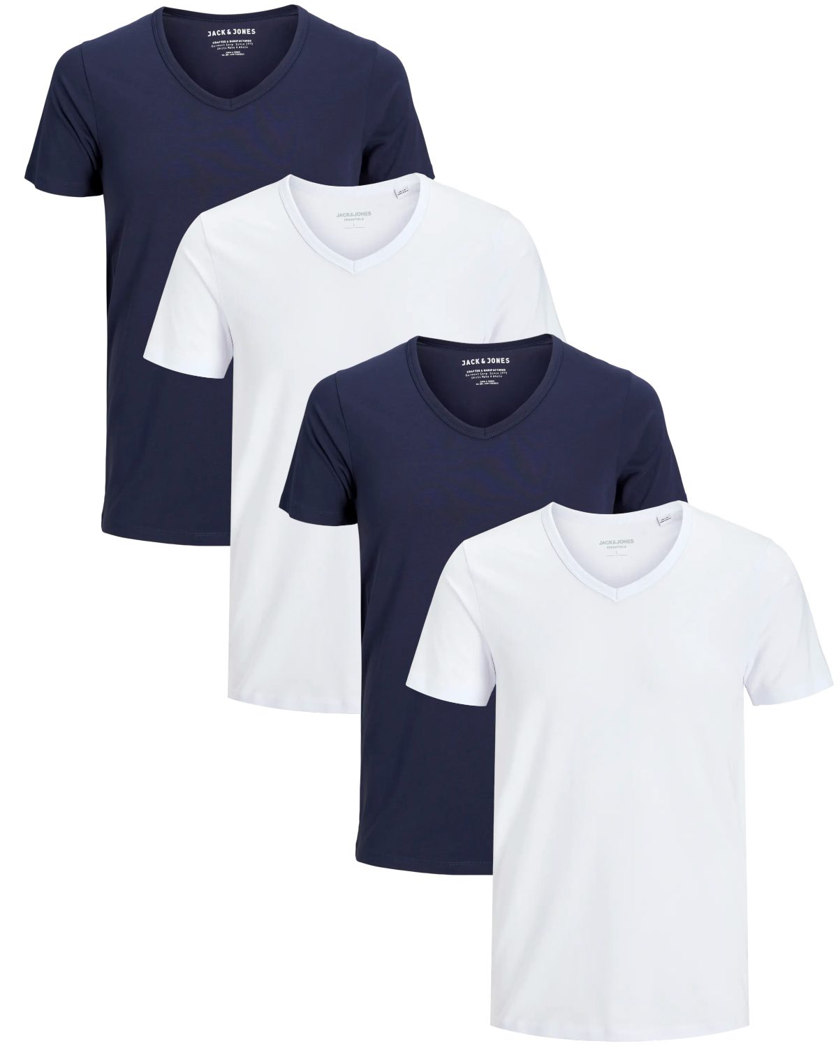 Jack & Jones T-Shirt (Spar-Set, 4er-Pack) V-Neck