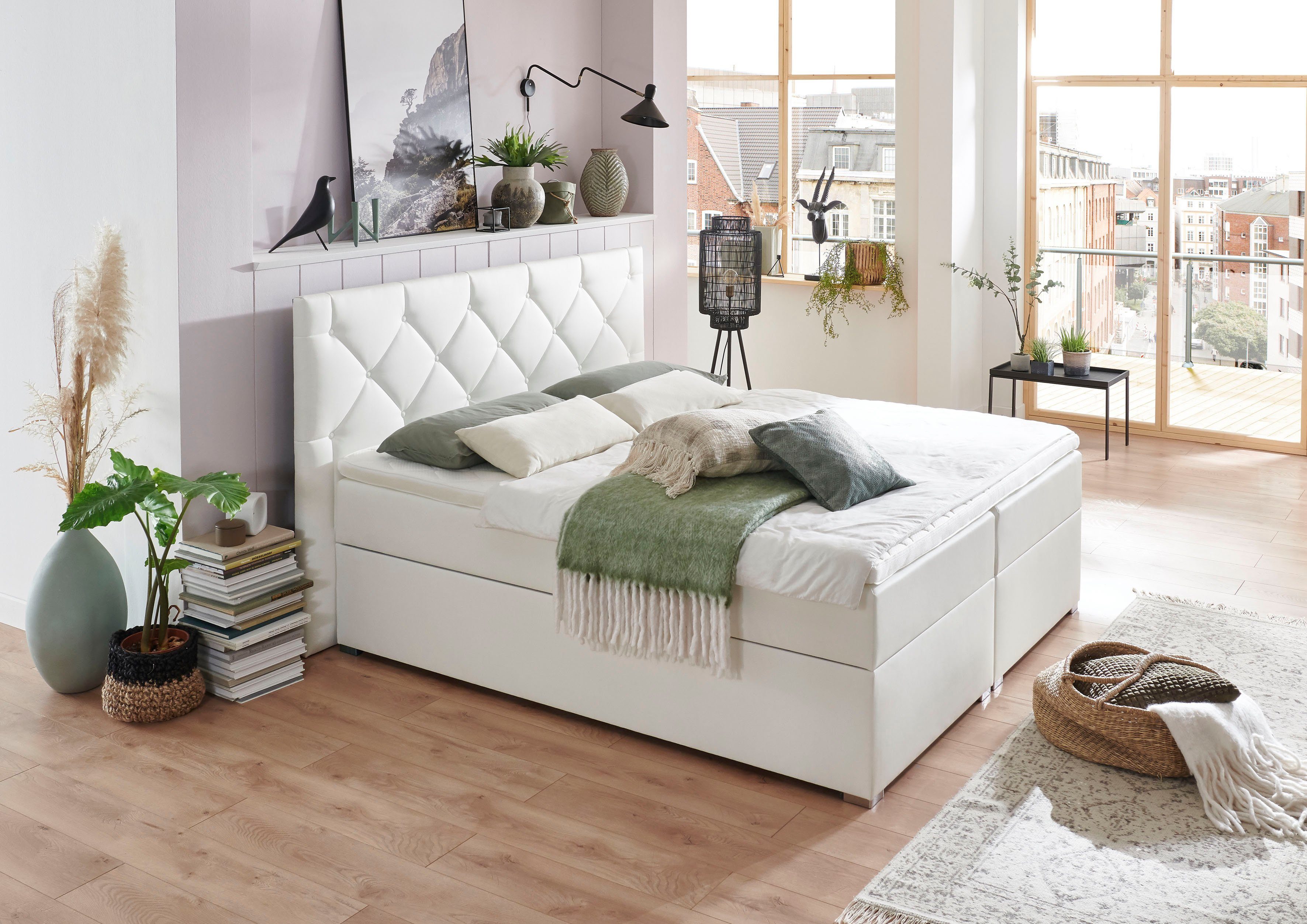 ATLANTIC home collection Boxbett Meike, mit XXL-Bettkasten und Topper
