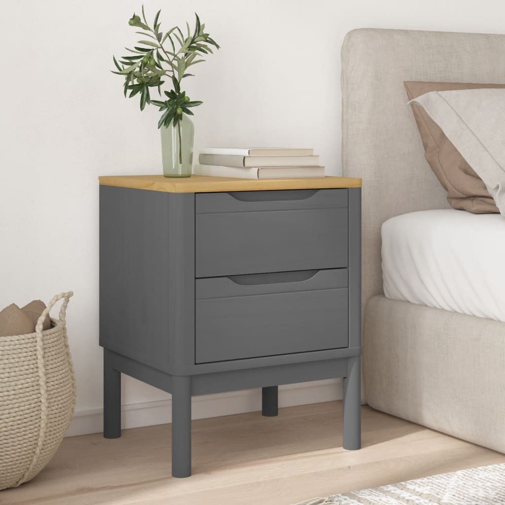 vidaXL Nachttisch Nachttisch Grau 45x39x57 cm günstig online kaufen