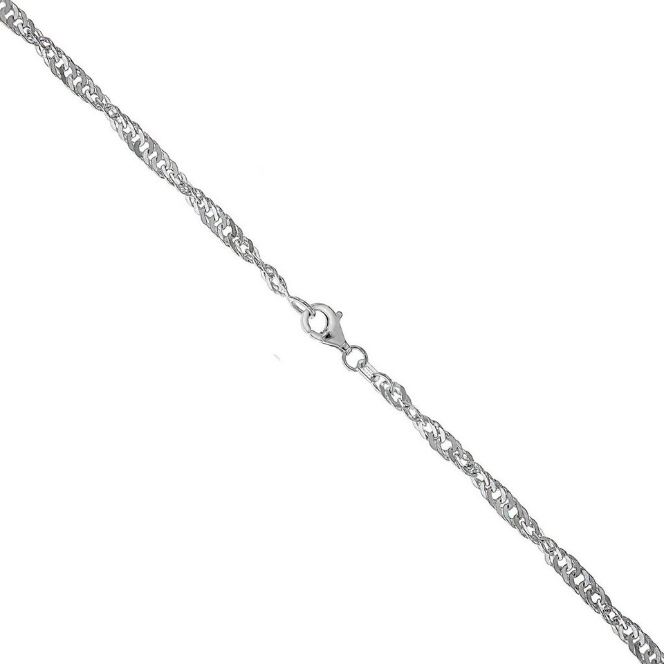 Vivance Collierkettchen 925/- Sterling Silber weiss Singapurkette 55 cm
