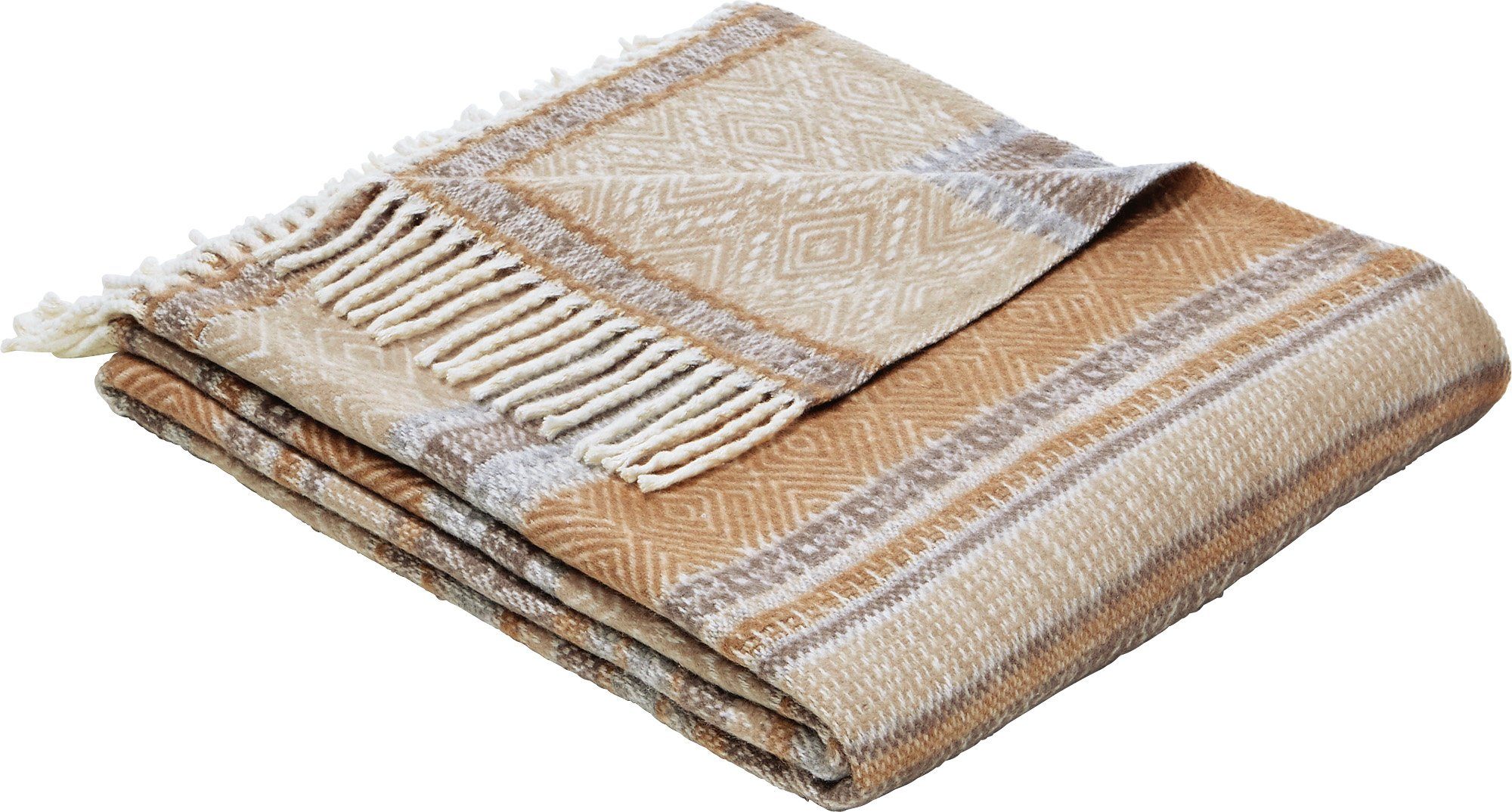 Plaid Plaid "Sovana", Erwin Müller, Baumwollmischung Streifen