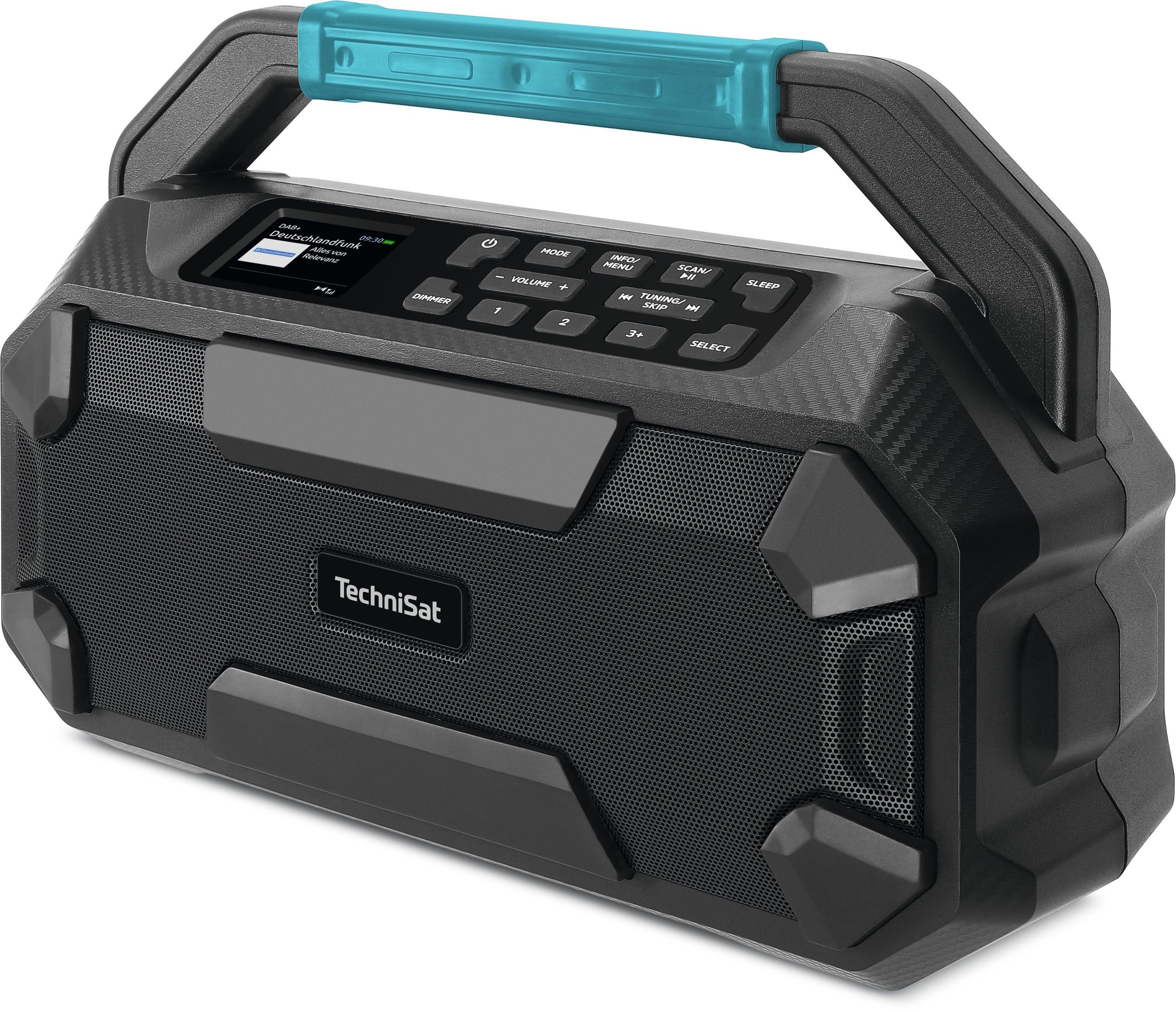 TechniSat VIOLA 231 OD Baustellenradio (30 W, Akkuaufnahme für Makita 18V, Outdoor-Boombox, IPX4 Schutzklasse)