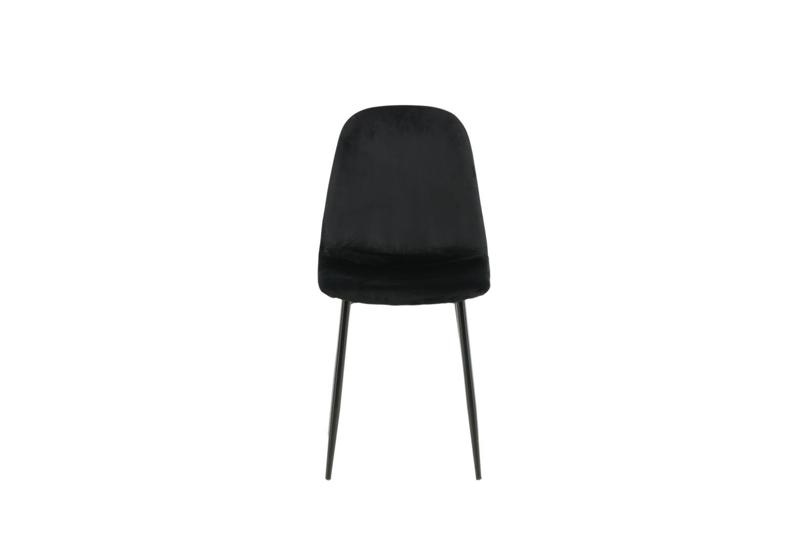 Esszimmerstuhl 2er Set Polar Esszimmerstuhl Velour schwarz.