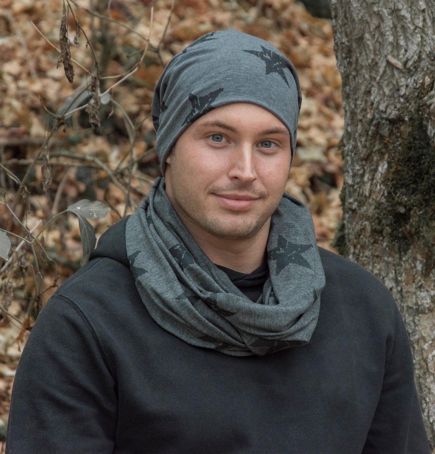 styleBREAKER Loop Loop mit Sterne Print günstig online kaufen