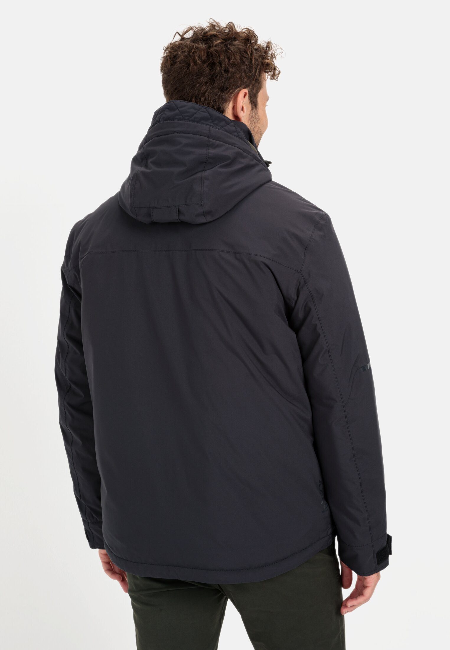 camel active Funktionsjacke mit abnehmbarer Kapuze Langarm Stehkragen Leder günstig online kaufen