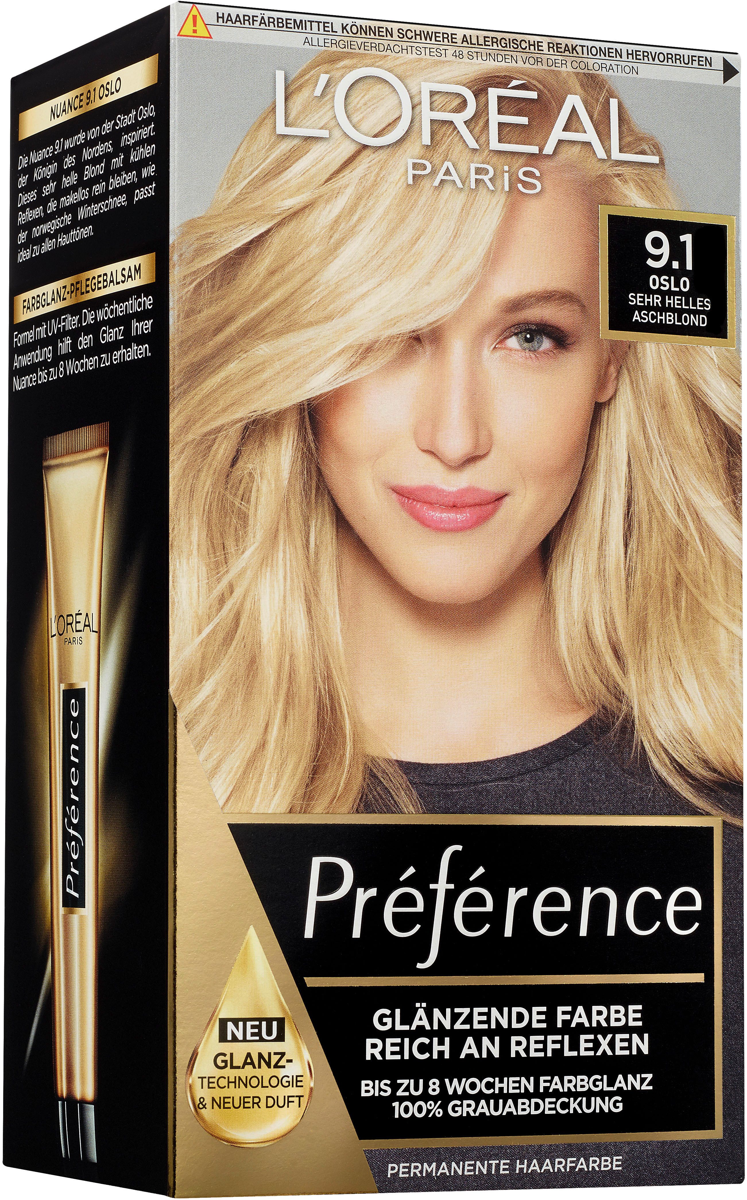 L'ORÉAL PARIS Coloration Préférence, 3-tlg., mit pflegender Formel