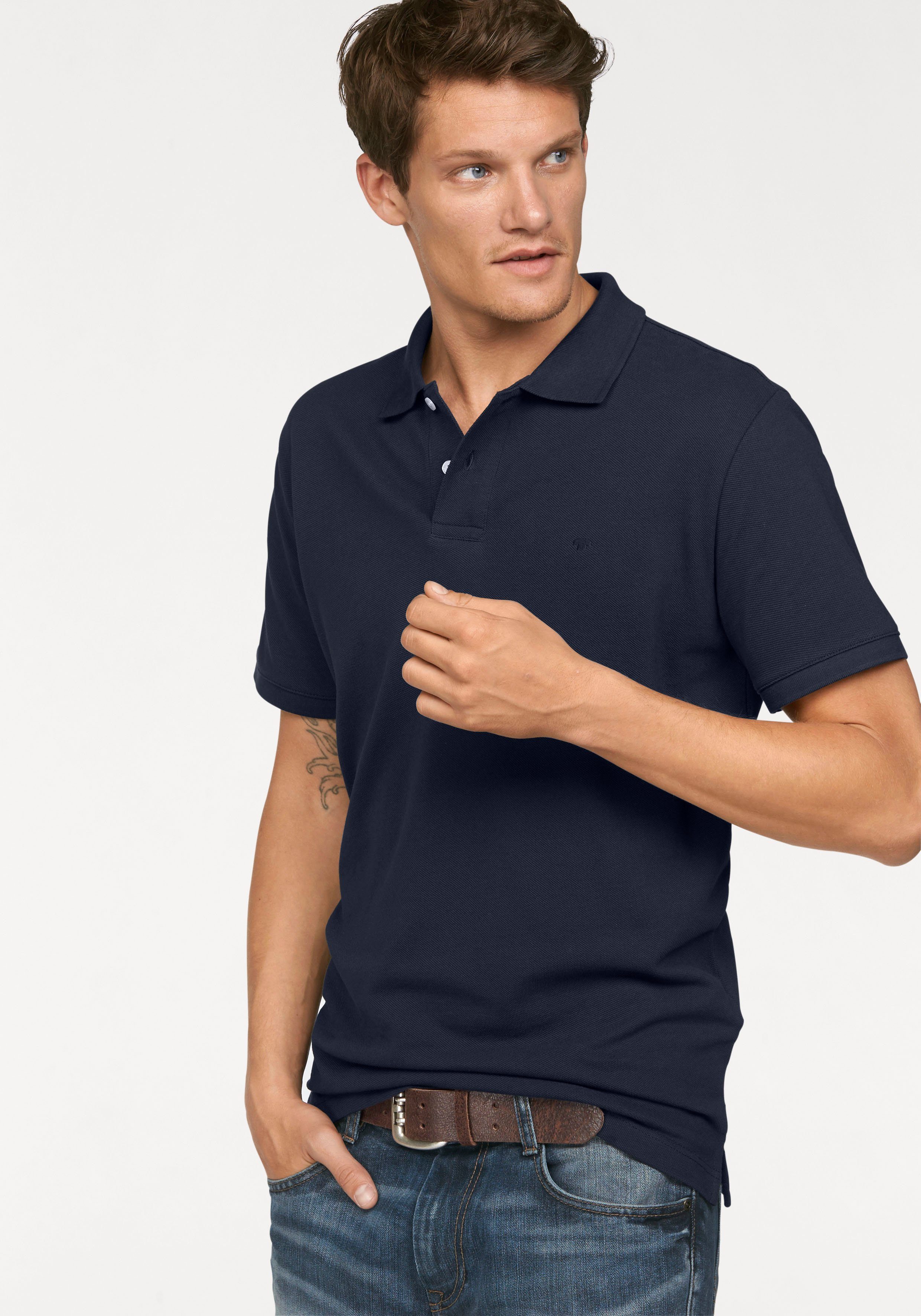 TOM TAILOR Poloshirt Basic Baumwoll-Piqué