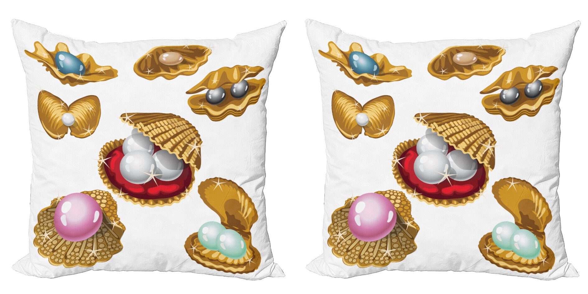 Kissenbezüge Modern Accent Doppelseitiger Sea Pearls Shells (2 Bild Öffnen Digitaldruck, Stück), Abakuhaus