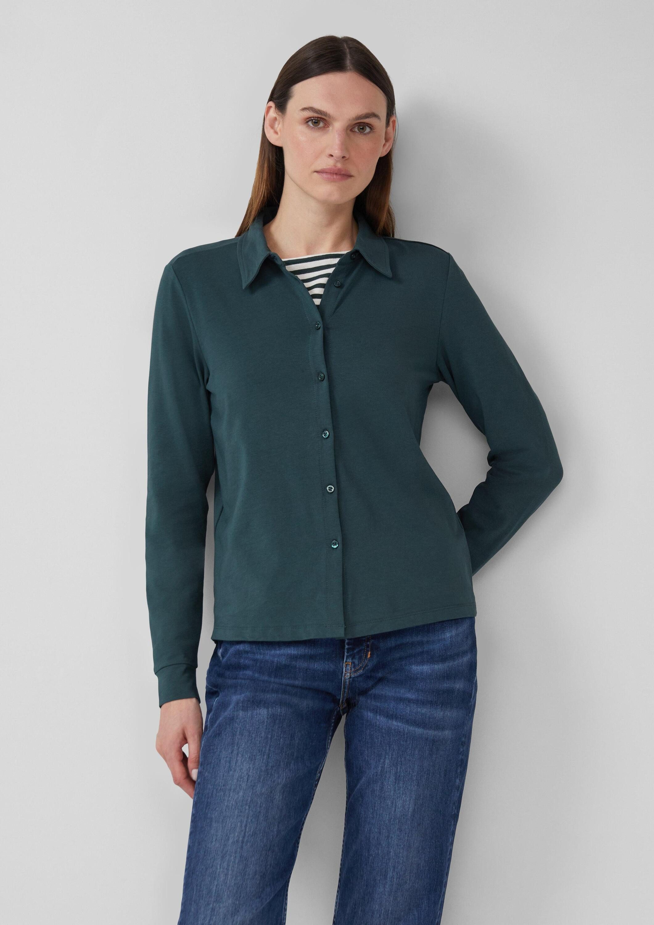 s.Oliver Langarmshirt T-Shirt Elastische Jerseybluse günstig online kaufen