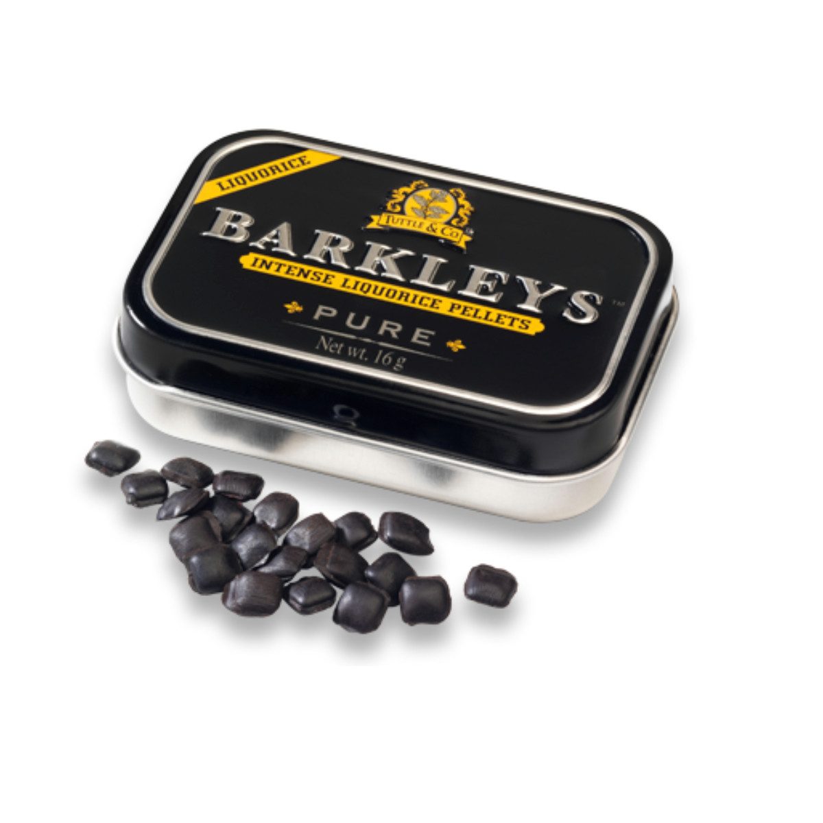 BARKLEYS Süßigkeit, Barkleys Liquorice Pastillen würzig purer Lakritz Geschmack 16g