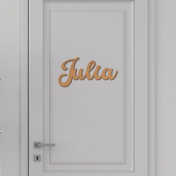 Namofactur Wanddekoobjekt Name Julia Holz Schild Buchstaben Namensschild I MDF Holz