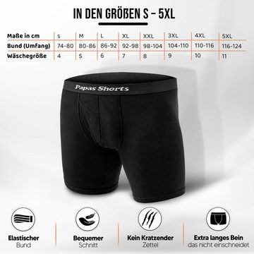 Papas Shorts Boxershorts Herren, Extra Lang (Packung, 3er-Pack) aus weichem Modal mit extra Довжина ноги gegen Zwicken im Schritt