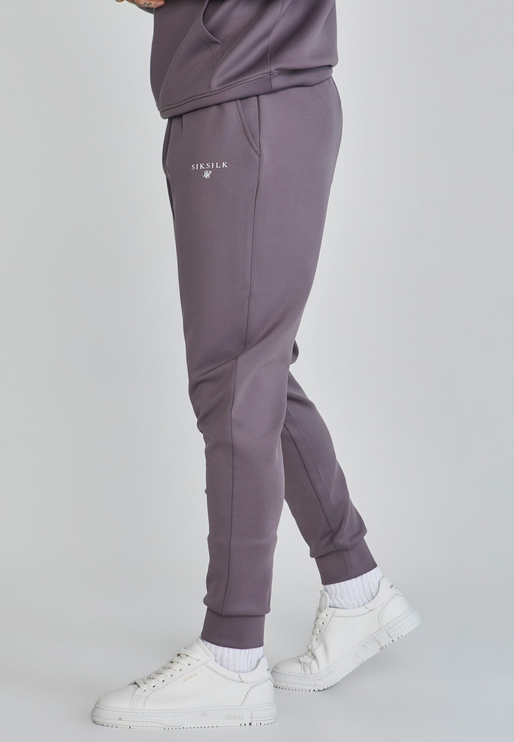 Siksilk Sweathose SikSilk Herren Graue Essentials Poly Trainingshose günstig online kaufen