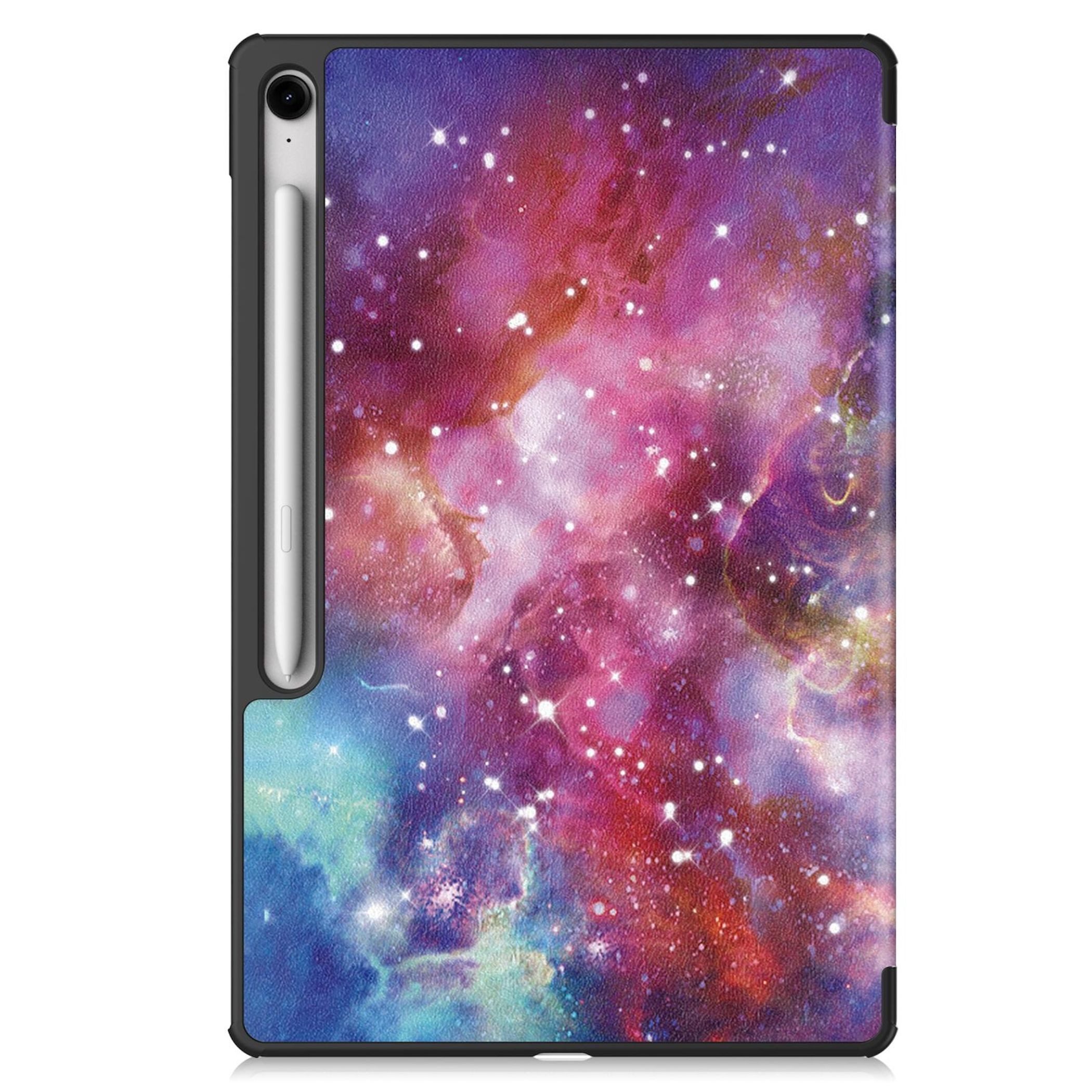Wigento Tablet-Hülle Für Samsung Galaxy Tab S10 FE Plus 3folt Wake UP Hülle Milchstraße, Milchstraße Design, 3-Fold Standfunktion