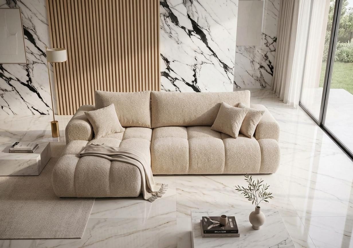 B&B Home Big-Sofa Sofa Vitton III mit Schlaffunktion L-Form mit Bettkasten, L-form Couch rechts oder links
