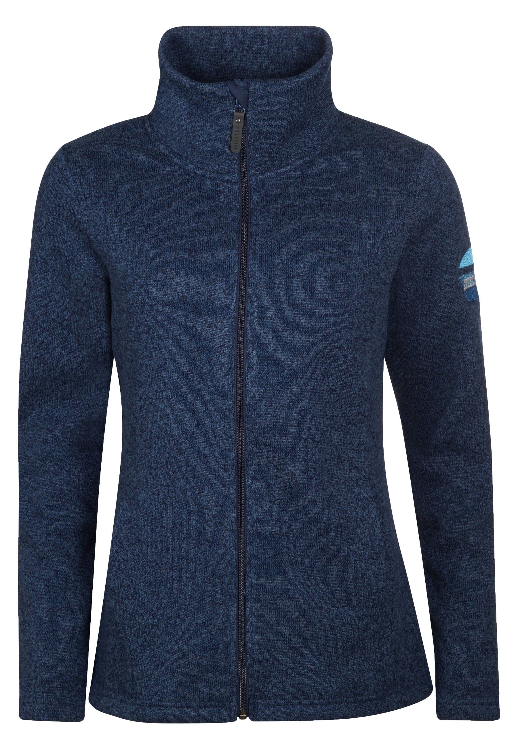 VW Elkline Stehkragen Print blueshadow Bulli Endless mit Strickfleecejacke hohem T1 Fleecejacke