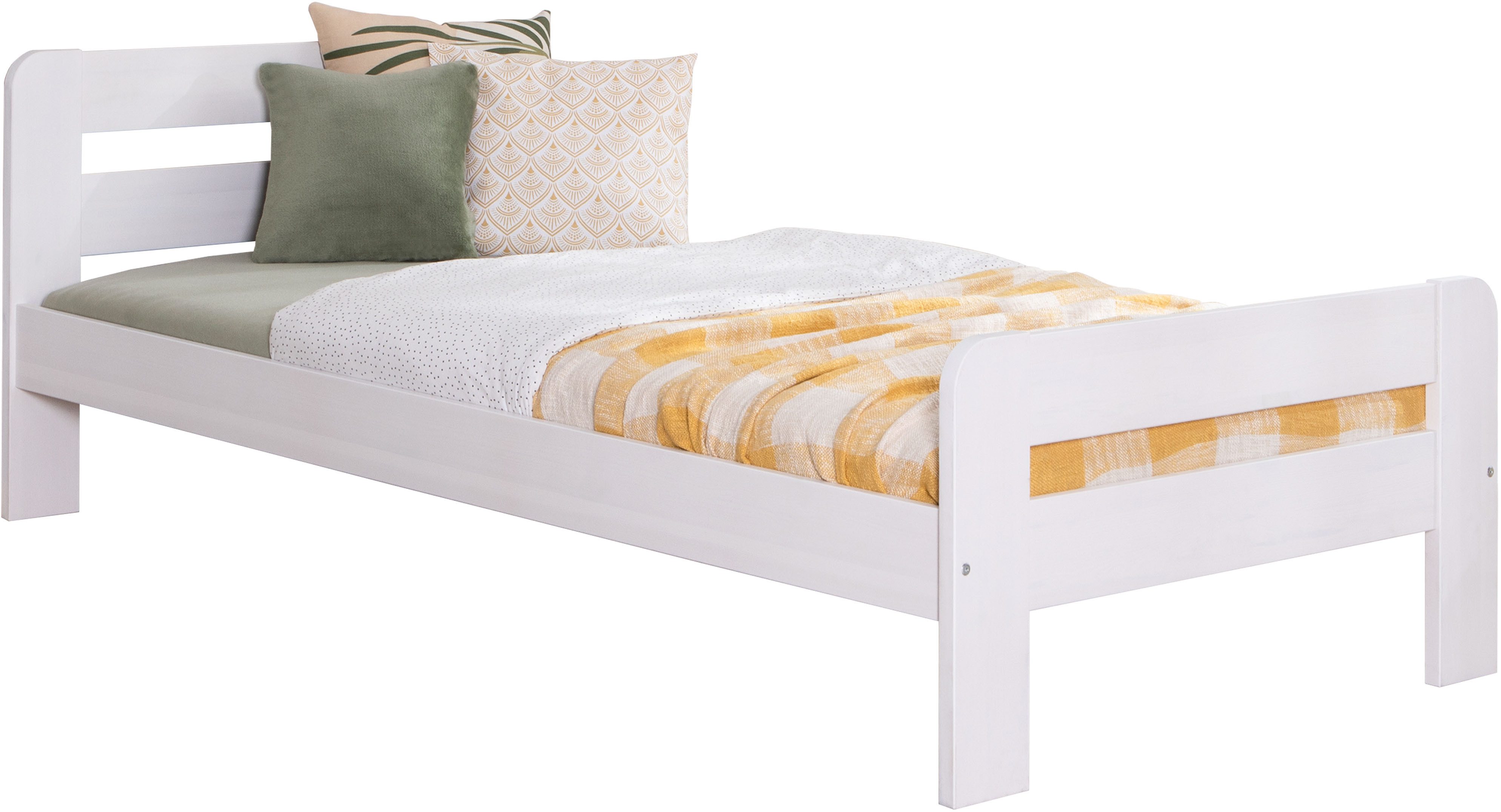 Ticaa Massivholzbett "Bert", FSC®-zertifiziert (Kiefer), Jugendbett, mit Lattenrost (90x200cm, 100x200cm, 140x200cm), ideal für das Kinder- und Jugendzimmer, Massivholz