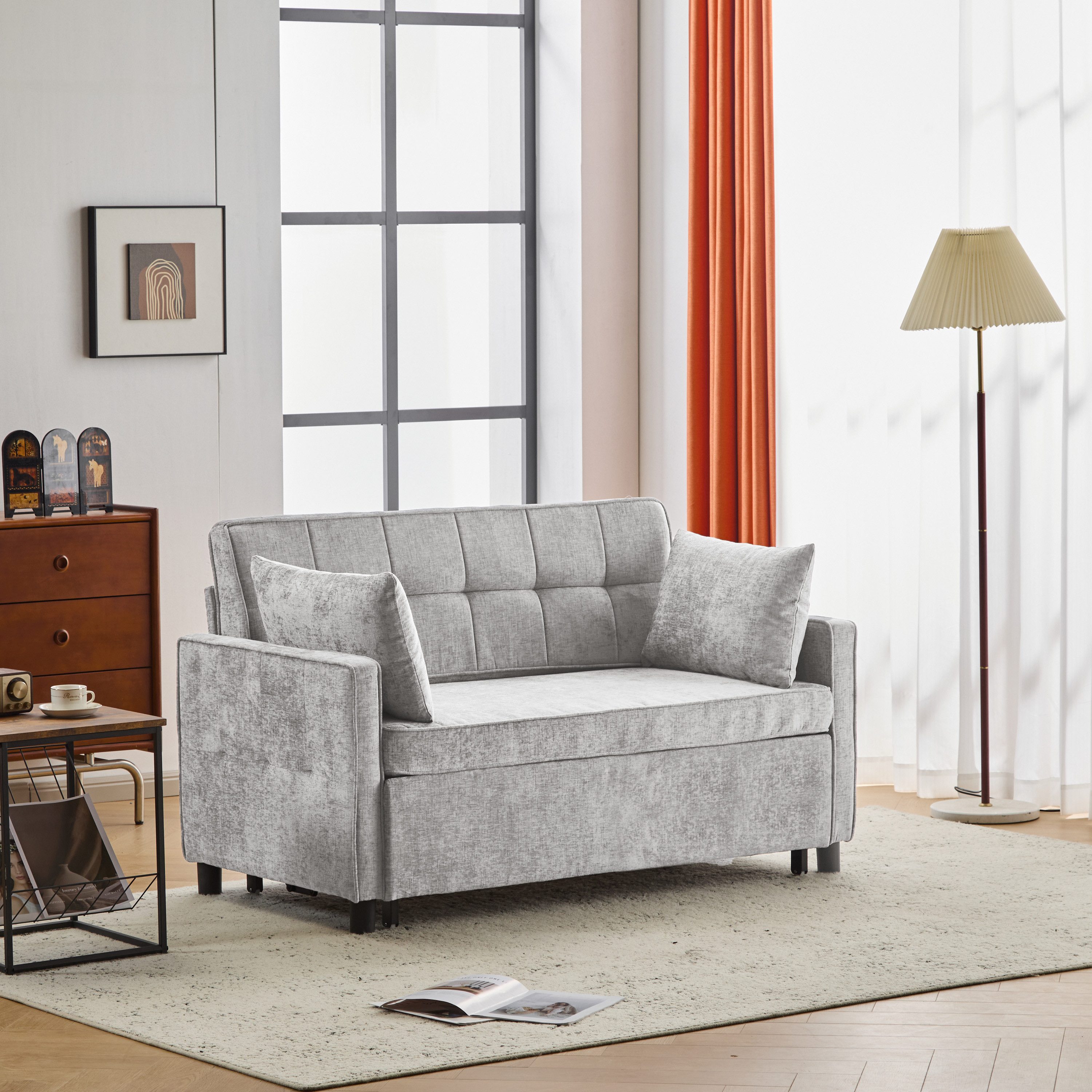 STILVORA Schlafsofa mit bettfunktion,verstellbare 2-sitzer-Klappsofa,Tagesb günstig online kaufen
