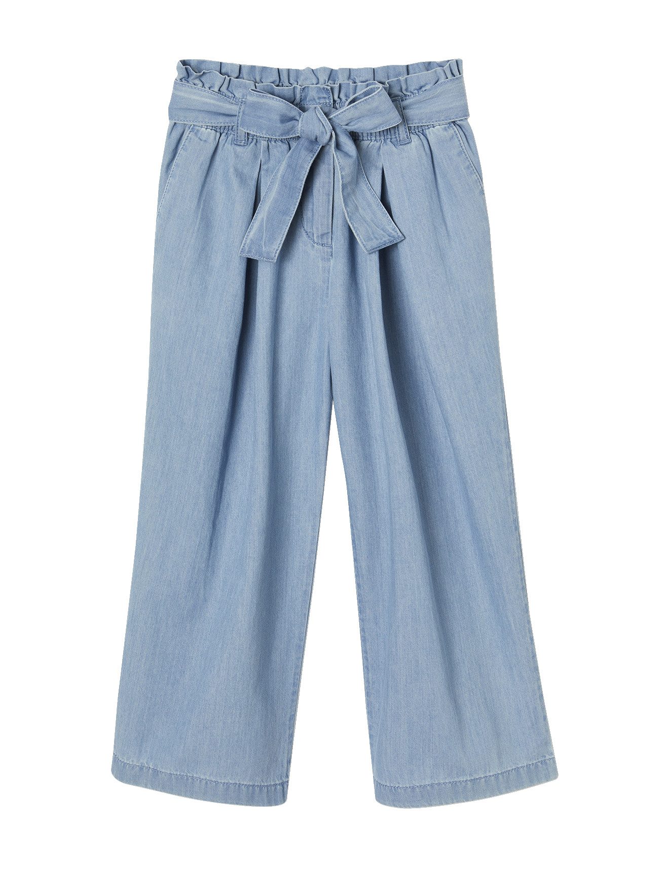 vertbaudet 3/4-Hose Mädchen Paperbag-Jeans, 3/4-Bein Bundweite verstellbar