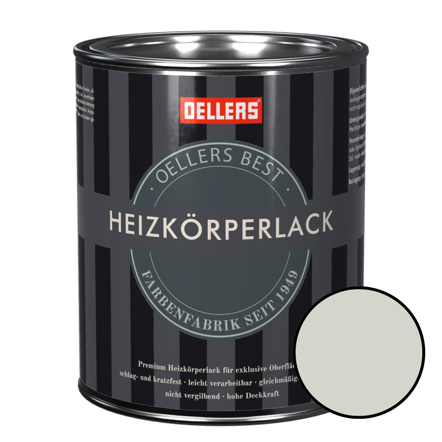 OELLERS Heizkörperlack Premium, 1 Liter Heizkörperfarbe, Heizungslack, Heizungsfarbe
