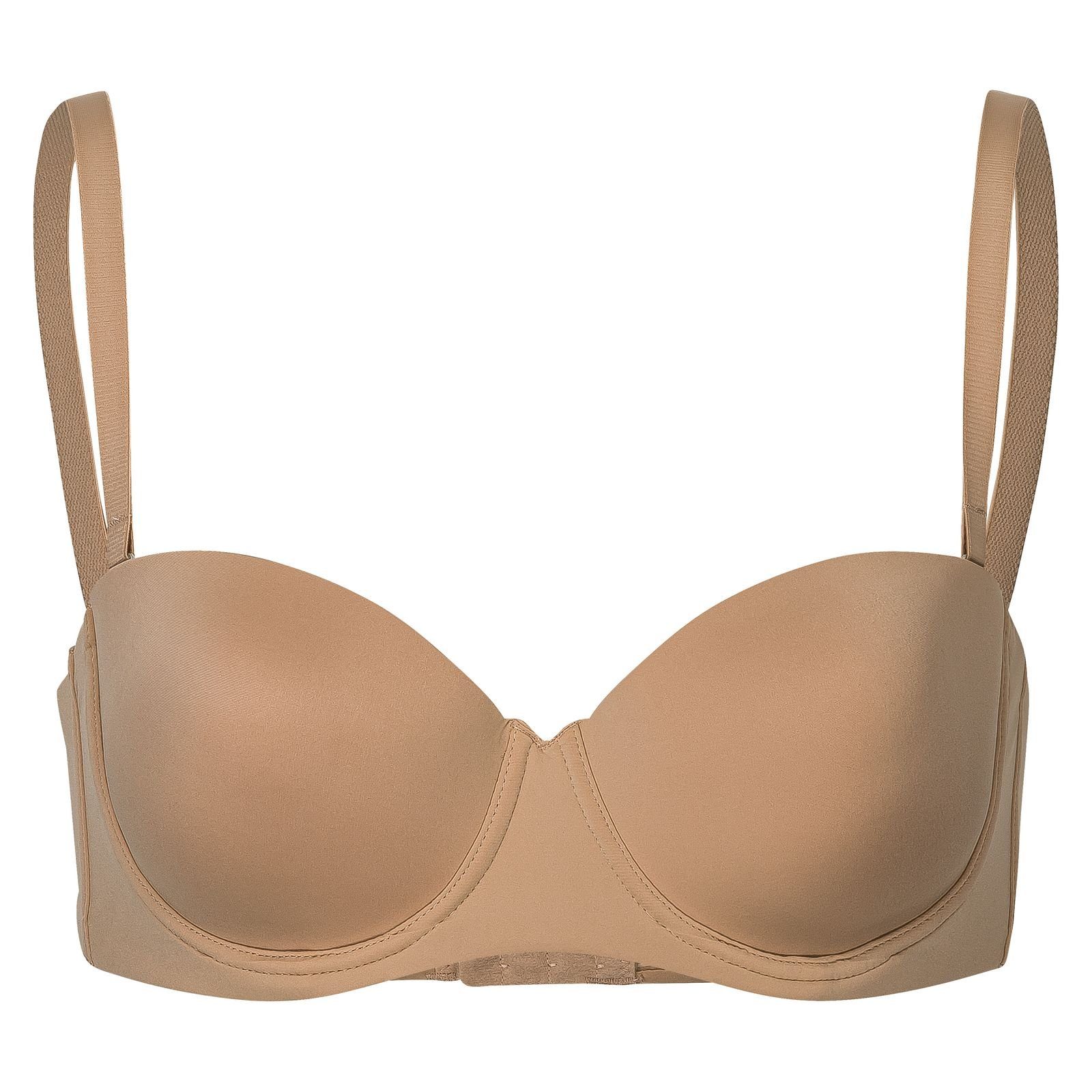 Lingerie Luxus Marie Damen Unterwäsche Bügel-BH Xtra Textilien (1-tlg) Fine für Collection, LYCRA® braun Silikonhaftbänder aus