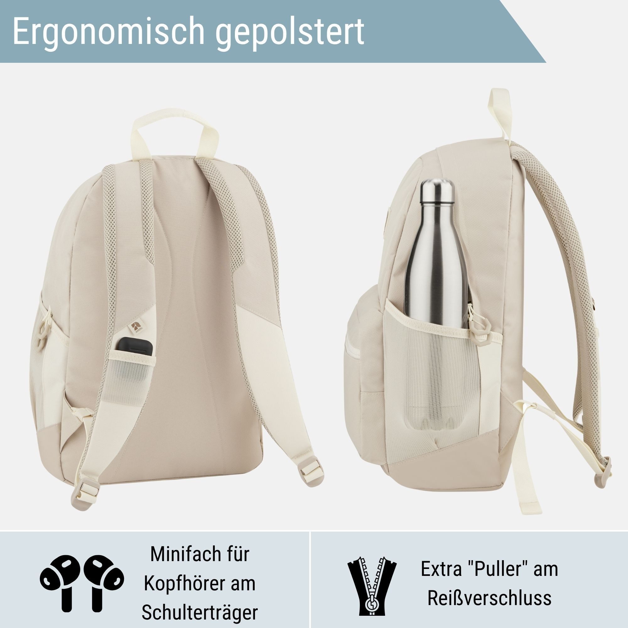 audetic Schulrucksack FLEX Rucksack Schule Schulrucksack Mädchen Jungen, Viele Fächer, Laptopfach, Wasserabweisend