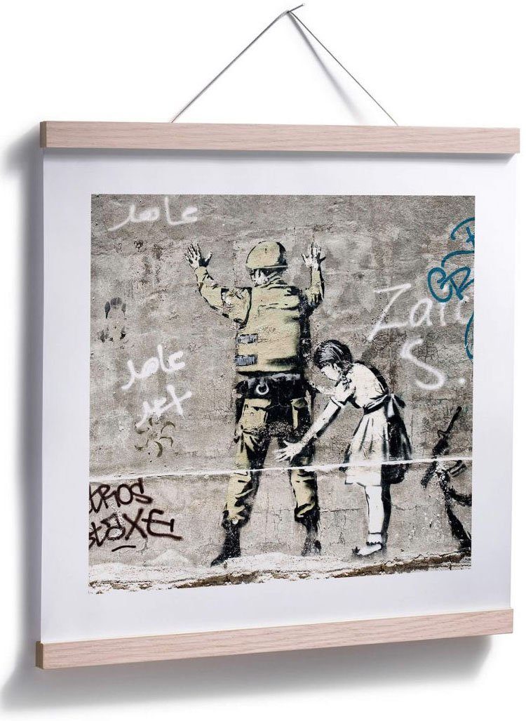 Poster Bilder Wandbild, Graffiti Poster, Wandposter Menschen Soldat, und Bild, St), Wall-Art Mädchen (1