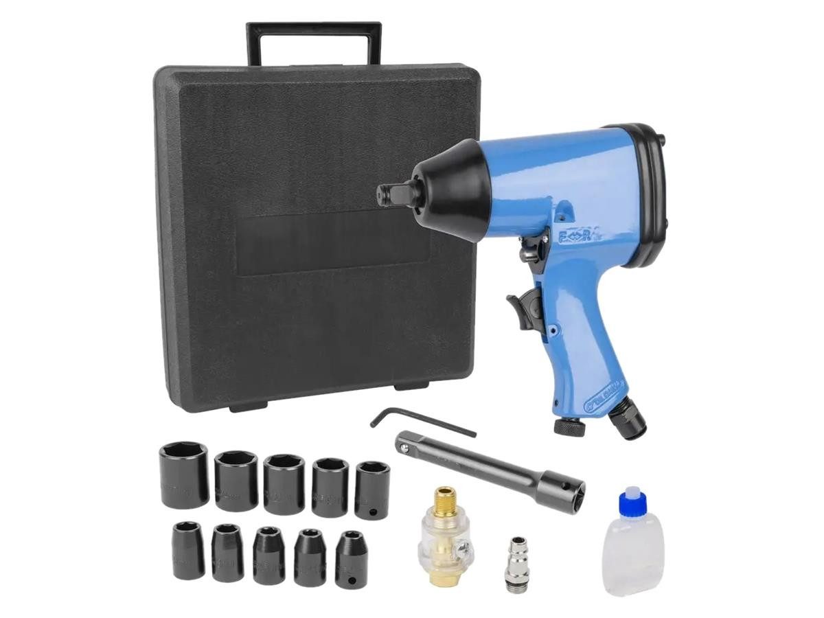 Güde Druckluft-Schlagschrauber Satz 1/2 15tlg., 8000 U/min, 310 Nm, (Set, 16-tlg), 6 bar max. Arbeitsdruck, 1/2" Werkzeugaufnahme