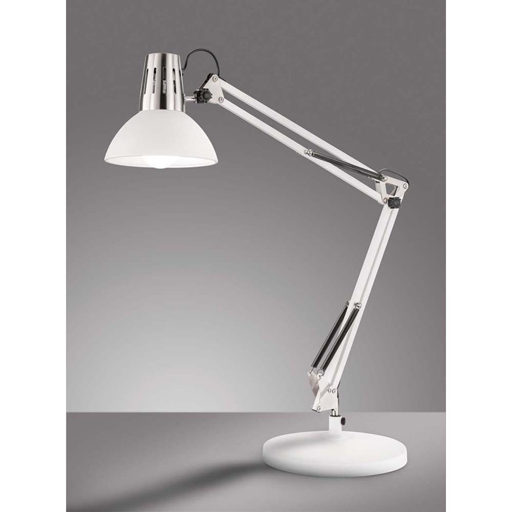 etc-shop LED Tischleuchte weiß Tischleuchte, nicht inklusive, verstellbar Klemmstrahler Leuchtmittel Schreibtischlampe