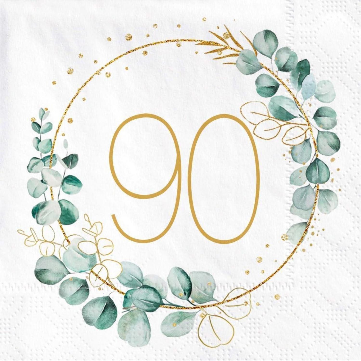 LuxusKollektion Hängedekoration Servietten 90 Geburtstag 40 Stück 90. Gebur günstig online kaufen