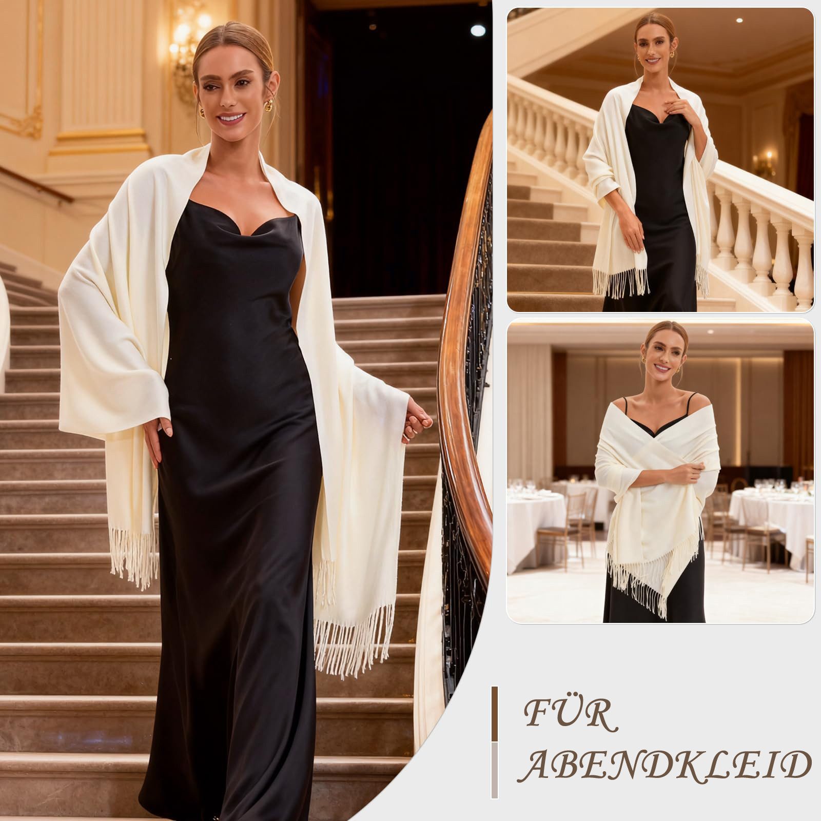 Zaewry Modeschal Stola Festlich für Abendkleid Damen Schals Soft Tücher Schaltuch