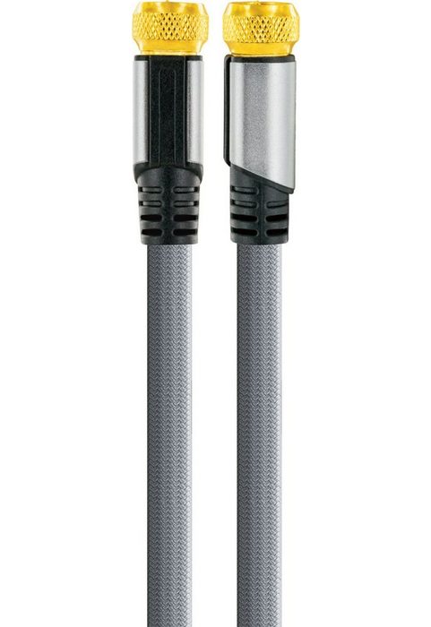 Schwaiger AISA1010 413 SAT-Kabel F-Stecker (100 cm) mit Knickschutz